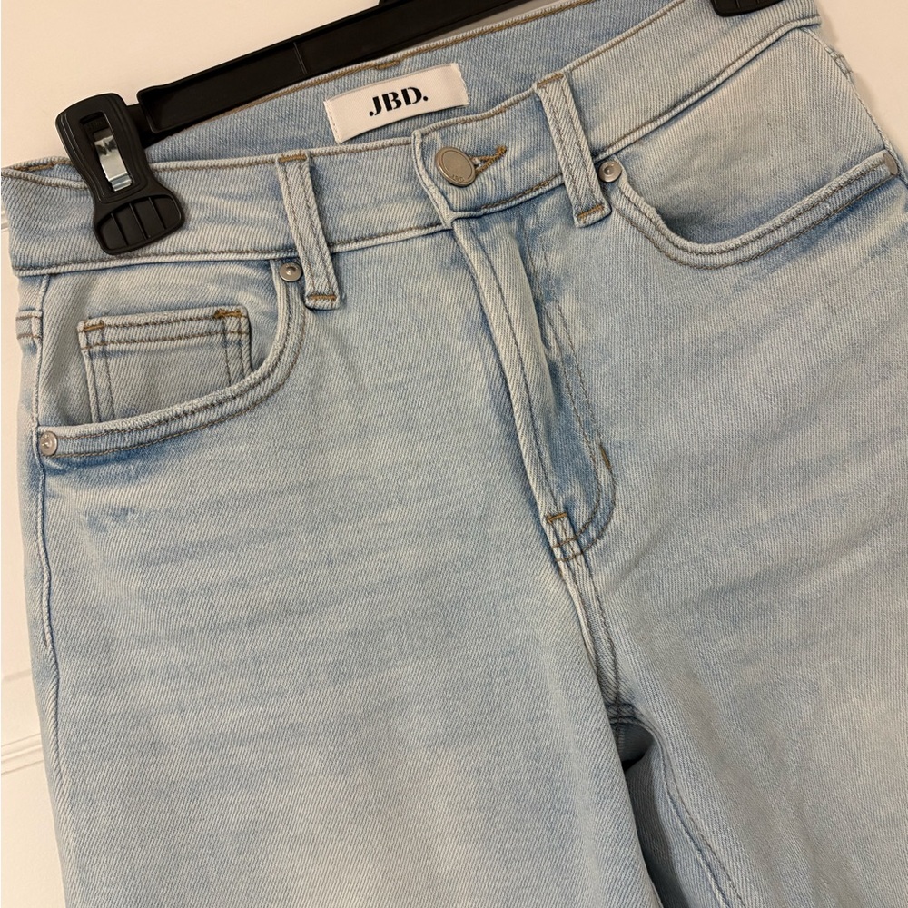 Just Black High Rise Light Denim Jeans Wide Leg Women's
